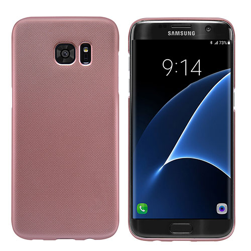 Hard Rigid Plastic Matte Finish Back Cover M10 for Samsung Galaxy S7 Edge G935F Rose Gold