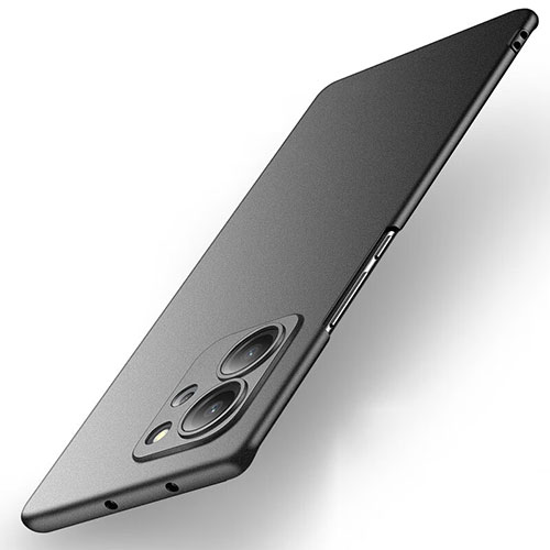 Hard Rigid Plastic Matte Finish Case Back Cover for Huawei Honor 80 SE 5G Black