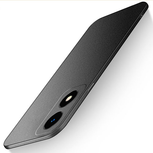 Hard Rigid Plastic Matte Finish Case Back Cover for Oppo A2x 5G Black