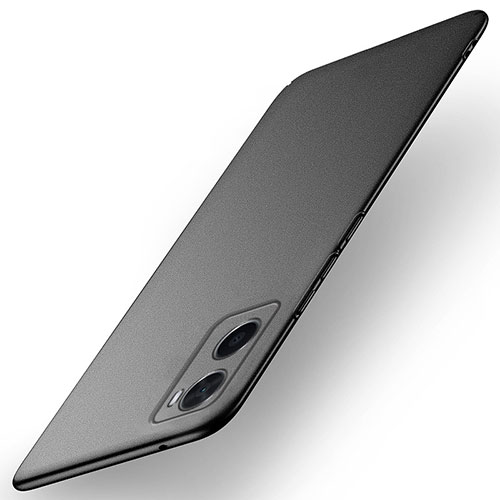 Hard Rigid Plastic Matte Finish Case Back Cover for Oppo A76 Black