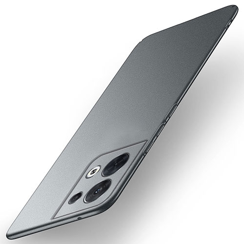 Hard Rigid Plastic Matte Finish Case Back Cover for Oppo Reno8 Pro 5G Gray