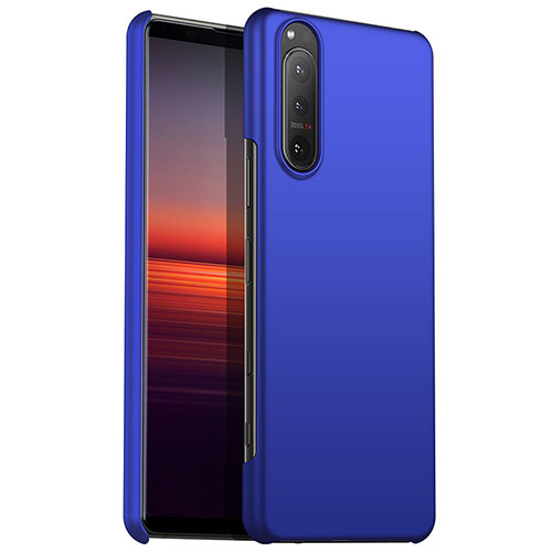 Hard Rigid Plastic Matte Finish Case Back Cover for Sony Xperia 1 IV SO-51C Blue