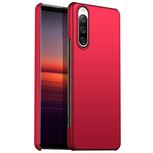 Hard Rigid Plastic Matte Finish Case Back Cover for Sony Xperia 10 III Lite Red