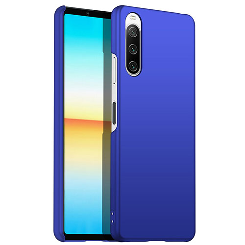 Hard Rigid Plastic Matte Finish Case Back Cover for Sony Xperia 10 III SOG04 Blue