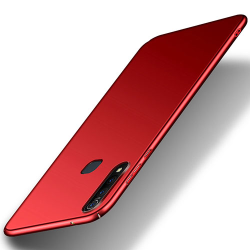 Hard Rigid Plastic Matte Finish Case Back Cover for Vivo iQOO U3 4G Red