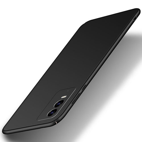 Hard Rigid Plastic Matte Finish Case Back Cover for Vivo Y76s 5G Black