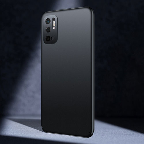 Hard Rigid Plastic Matte Finish Case Back Cover for Xiaomi Redmi Note 10 5G Black