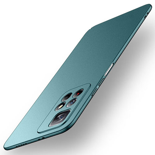 Hard Rigid Plastic Matte Finish Case Back Cover for Xiaomi Redmi Note 11 5G Green