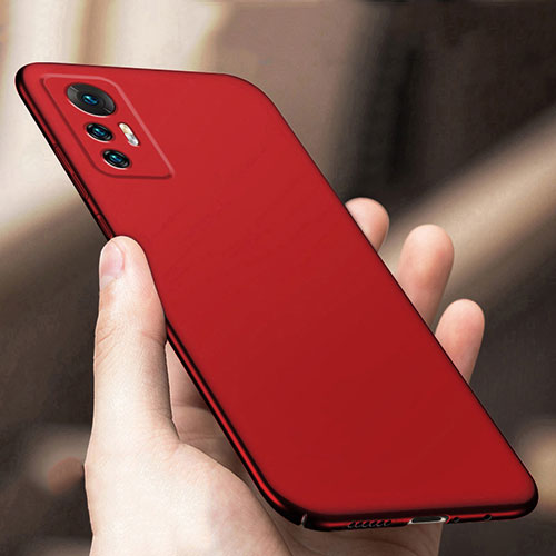 Hard Rigid Plastic Matte Finish Case Back Cover for Xiaomi Redmi Note 12S Red