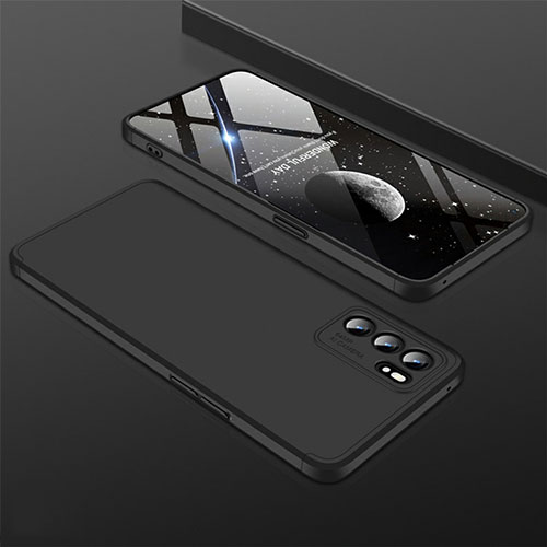 Hard Rigid Plastic Matte Finish Case Back Cover GK1 for Oppo Reno6 5G Black