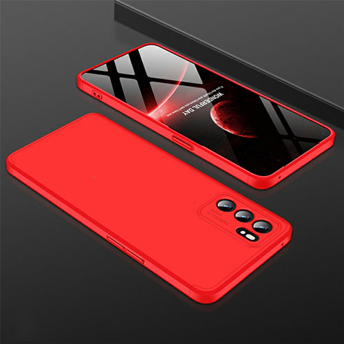 Hard Rigid Plastic Matte Finish Case Back Cover GK1 for Oppo Reno6 5G Red