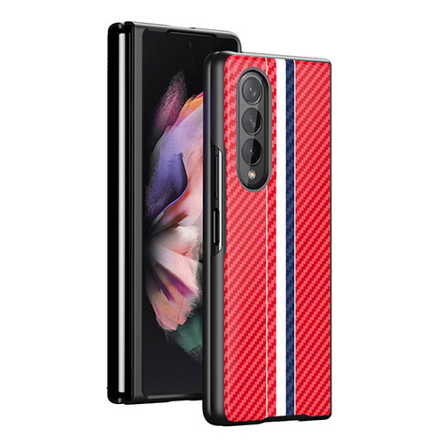 Hard Rigid Plastic Matte Finish Case Back Cover H01 for Samsung Galaxy Z Fold4 5G Red