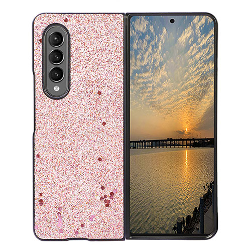 Hard Rigid Plastic Matte Finish Case Back Cover H02 for Samsung Galaxy Z Fold3 5G Rose Gold