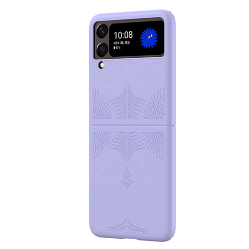 Hard Rigid Plastic Matte Finish Case Back Cover H03 for Samsung Galaxy Z Flip4 5G Purple