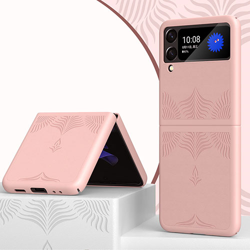 Hard Rigid Plastic Matte Finish Case Back Cover H04 for Samsung Galaxy Z Flip4 5G Rose Gold