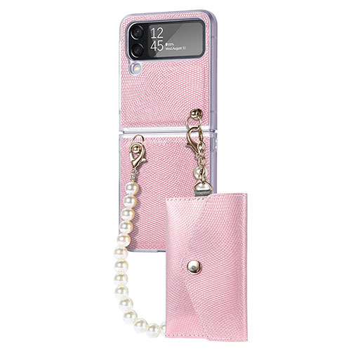 Hard Rigid Plastic Matte Finish Case Back Cover H06 for Samsung Galaxy Z Flip4 5G Rose Gold