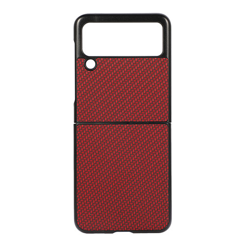 Hard Rigid Plastic Matte Finish Case Back Cover H08 for Samsung Galaxy Z Flip3 5G Red