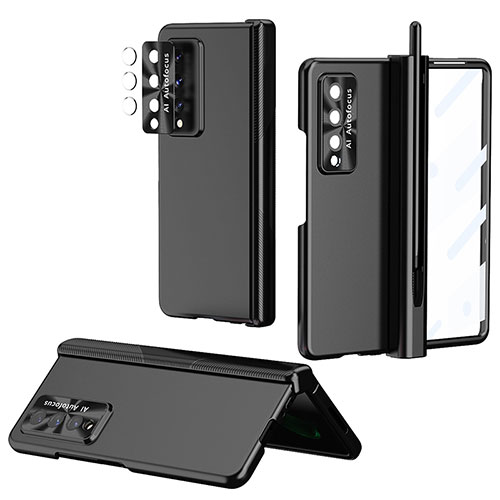 Hard Rigid Plastic Matte Finish Case Back Cover H08 for Samsung Galaxy Z Fold4 5G Black