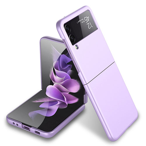 Hard Rigid Plastic Matte Finish Case Back Cover L03 for Samsung Galaxy Z Flip3 5G Purple