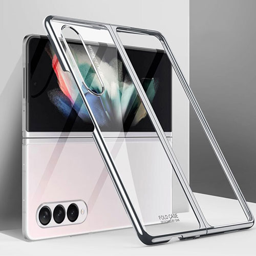 Hard Rigid Plastic Matte Finish Case Back Cover L03 for Samsung Galaxy Z Fold3 5G Silver