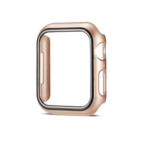 Hard Rigid Plastic Matte Finish Case Back Cover M01 for Apple iWatch 5 44mm Gold
