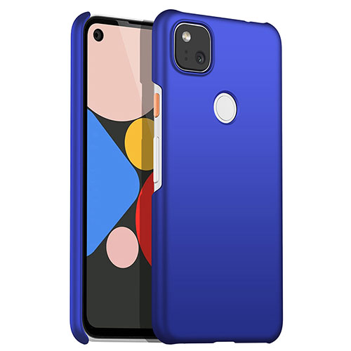 Hard Rigid Plastic Matte Finish Case Back Cover M01 for Google Pixel 4a Blue