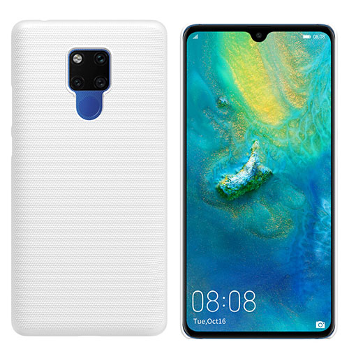 Hard Rigid Plastic Matte Finish Case Back Cover M01 for Huawei Mate 20 X 5G White