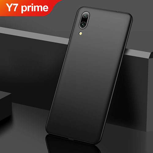 Hard Rigid Plastic Matte Finish Case Back Cover M01 for Huawei Y7 Prime (2019) Black