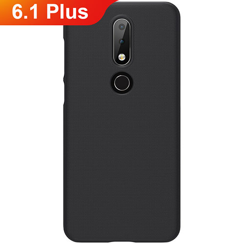 Hard Rigid Plastic Matte Finish Case Back Cover M01 for Nokia 6.1 Plus Black