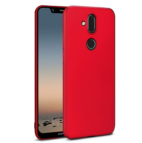 Hard Rigid Plastic Matte Finish Case Back Cover M01 for Nokia 7.1 Plus Red