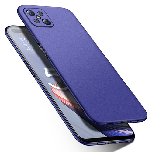 Hard Rigid Plastic Matte Finish Case Back Cover M01 for Oppo Reno4 Z 5G Blue