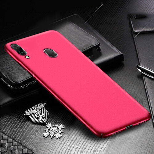 Hard Rigid Plastic Matte Finish Case Back Cover M01 for Samsung Galaxy A20 Red