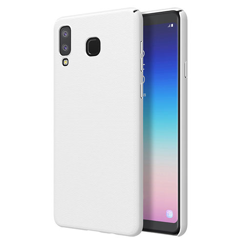 Hard Rigid Plastic Matte Finish Case Back Cover M01 for Samsung Galaxy A8 Star White