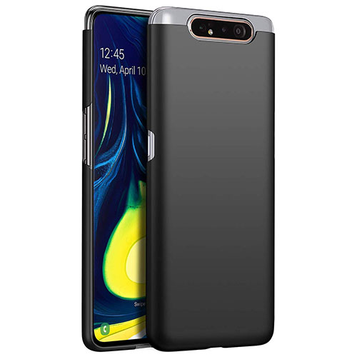 Hard Rigid Plastic Matte Finish Case Back Cover M01 for Samsung Galaxy A80 Black