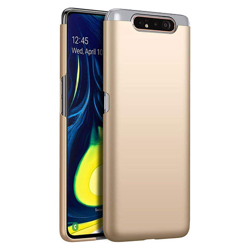 Hard Rigid Plastic Matte Finish Case Back Cover M01 for Samsung Galaxy A80 Gold