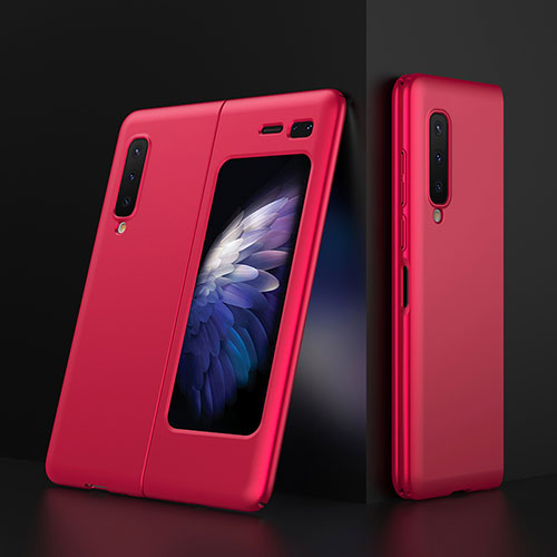 Hard Rigid Plastic Matte Finish Case Back Cover M01 for Samsung Galaxy Fold Red