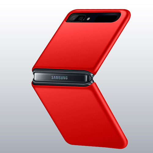 Hard Rigid Plastic Matte Finish Case Back Cover M01 for Samsung Galaxy Z Flip Red