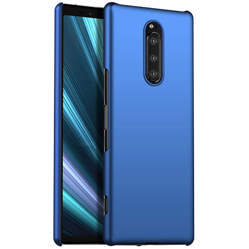 Hard Rigid Plastic Matte Finish Case Back Cover M01 for Sony Xperia 1 Blue