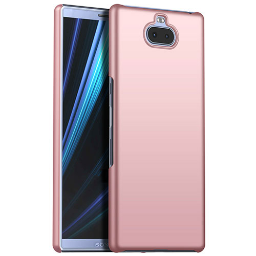 Hard Rigid Plastic Matte Finish Case Back Cover M01 for Sony Xperia 10 Plus Rose Gold