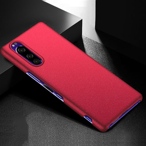 Hard Rigid Plastic Matte Finish Case Back Cover M01 for Sony Xperia 5 Red