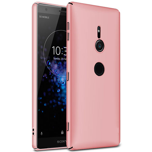 Hard Rigid Plastic Matte Finish Case Back Cover M01 for Sony Xperia XZ2 Rose Gold