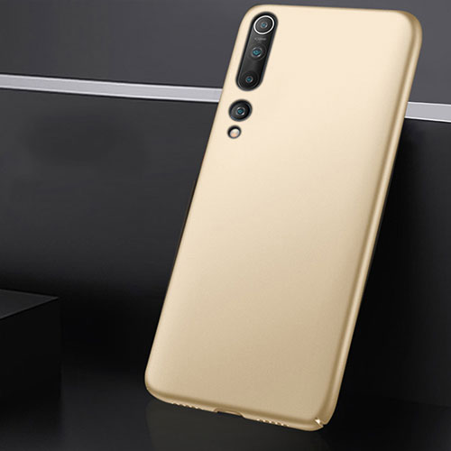 Hard Rigid Plastic Matte Finish Case Back Cover M01 for Xiaomi Mi 10 Gold