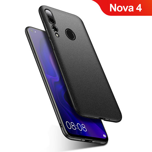 Hard Rigid Plastic Matte Finish Case Back Cover M02 for Huawei Nova 4 Black