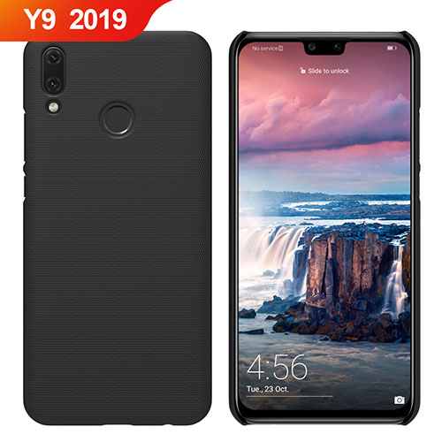 Hard Rigid Plastic Matte Finish Case Back Cover M02 for Huawei Y9 (2019) Black