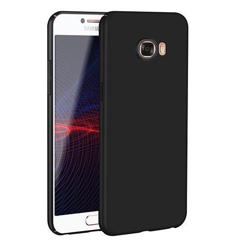 Hard Rigid Plastic Matte Finish Case Back Cover M02 for Samsung Galaxy C7 SM-C7000 Black