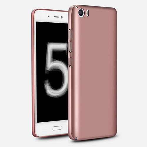 Hard Rigid Plastic Matte Finish Case Back Cover M02 for Xiaomi Mi 5 Rose Gold