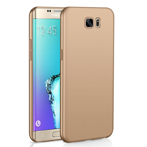 Hard Rigid Plastic Matte Finish Case Back Cover M03 for Samsung Galaxy S6 Edge SM-G925 Gold