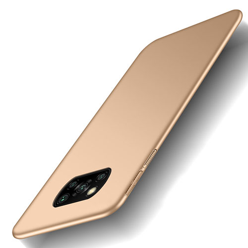 Hard Rigid Plastic Matte Finish Case Back Cover M03 for Xiaomi Poco X3 NFC Gold