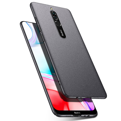 Hard Rigid Plastic Matte Finish Case Back Cover M03 for Xiaomi Redmi 8 Gray