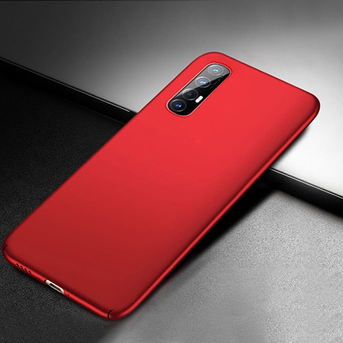 Hard Rigid Plastic Matte Finish Case Back Cover M04 for Oppo Reno3 Pro Red